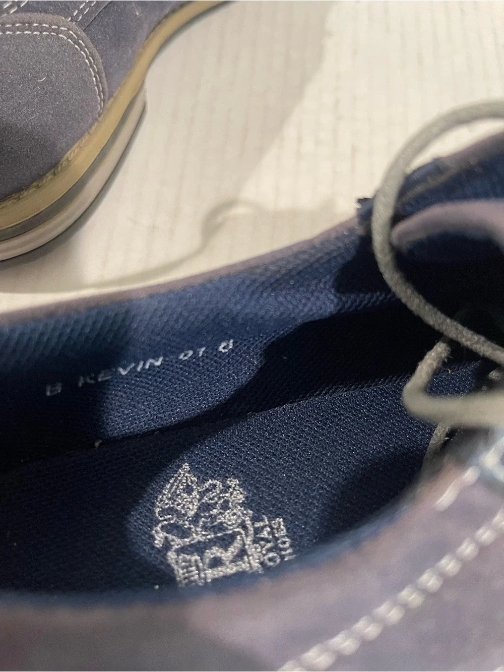 Men's Royal Shoes Casual Faux Suede Lace-Up Shoes Dark Navy Size 8 US!